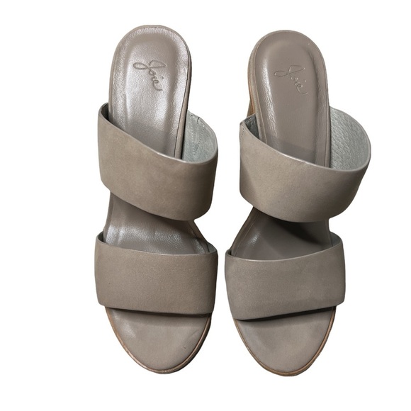 Joie Taupe Grey Heels Size 38/US 8 - Picture 2 of 4